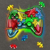Autism Gamer Controller Cotton Canvas Backpack