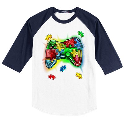 Autism Gamer Controller Baseball Sleeve Shirt