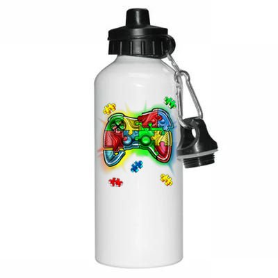 Autism Gamer Controller Aluminum Water Bottle