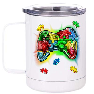 Autism Gamer Controller 12 oz Stainless Steel Tumbler Cup