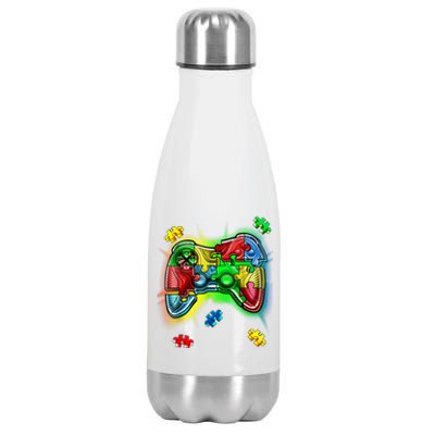 Autism Gamer Controller Stainless Steel Insulated Water Bottle