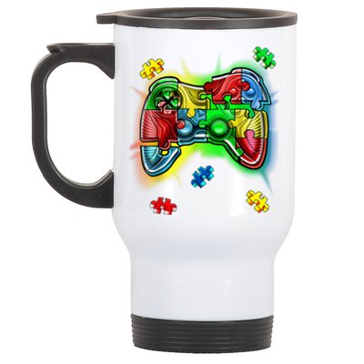 Autism Gamer Controller Stainless Steel Travel Mug