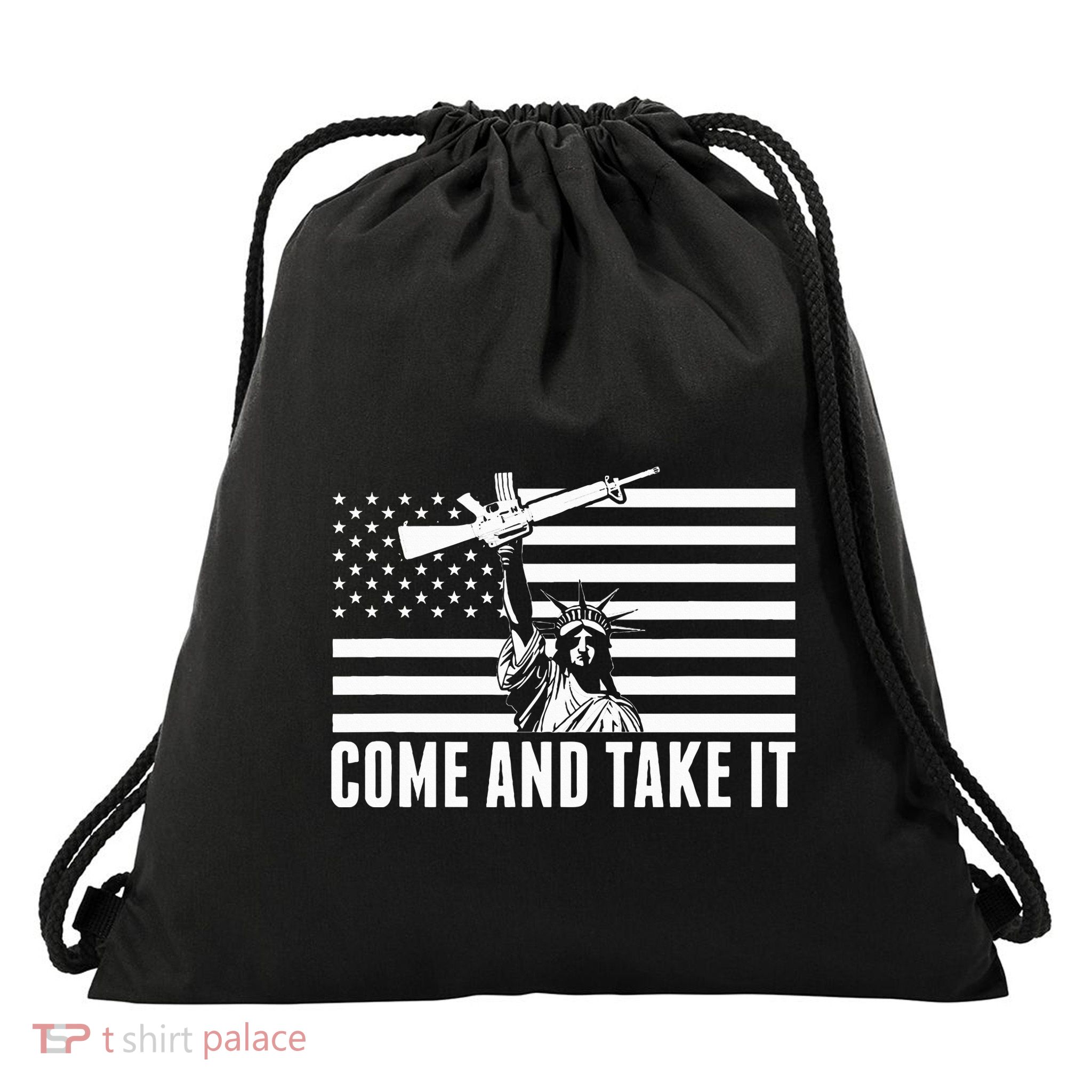 Anti Gun Control Ammo Flag T 2nd Amendment Drawstring Bag