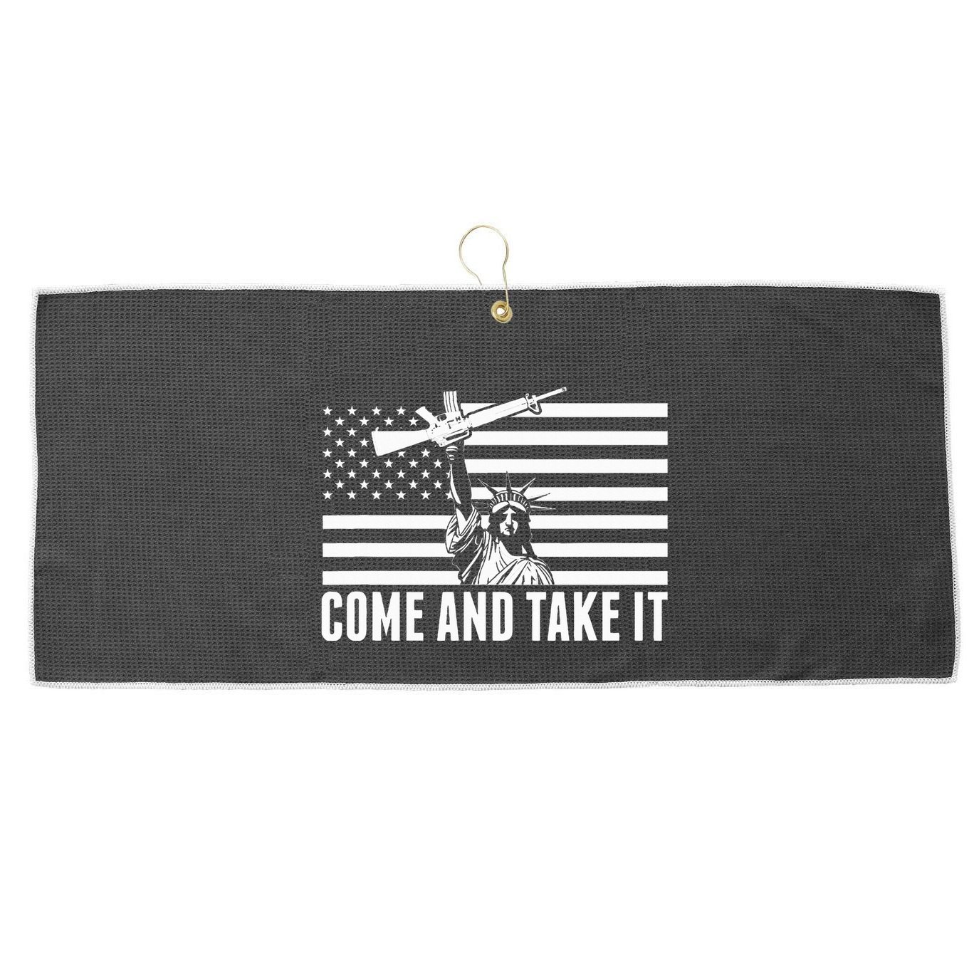 Anti Gun Control Ammo Flag T 2nd Amendment Large Microfiber Waffle Golf Towel