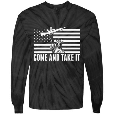 Anti Gun Control Ammo Flag T 2nd Amendment Tie-Dye Long Sleeve Shirt