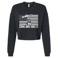 Anti Gun Control Ammo Flag T 2nd Amendment Cropped Pullover Crew