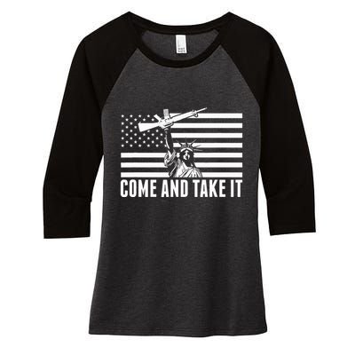 Anti Gun Control Ammo Flag T 2nd Amendment Women's Tri-Blend 3/4-Sleeve Raglan Shirt