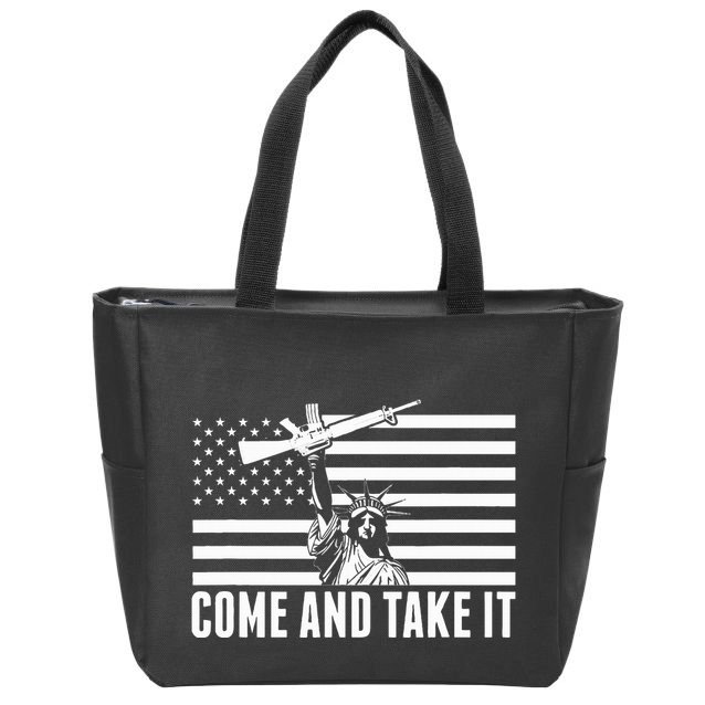 Anti Gun Control Ammo Flag T 2nd Amendment Zip Tote Bag