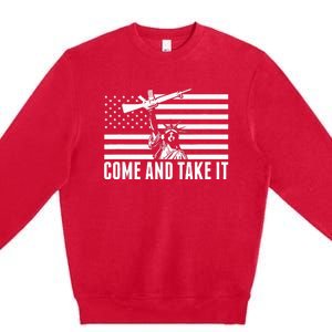 Anti Gun Control Ammo Flag T 2nd Amendment Premium Crewneck Sweatshirt