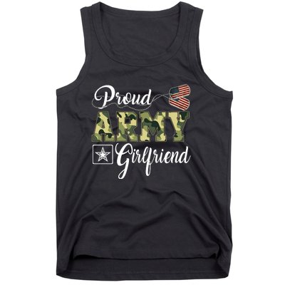 Army Girlfriend Camo Dog Tag Gift Tank Top