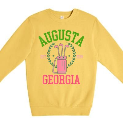 Augusta Georgia Coquette Golf Tournament Bows Social Club Premium Crewneck Sweatshirt