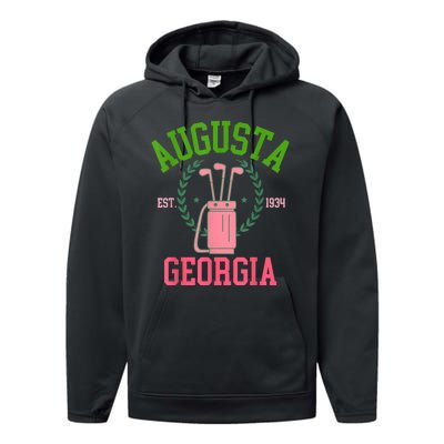 Augusta Georgia Coquette Golf Tournament Bows Social Club Performance Fleece Hoodie