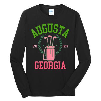 Augusta Georgia Coquette Golf Tournament Bows Social Club Tall Long Sleeve T-Shirt