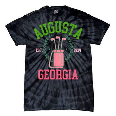 Augusta Georgia Coquette Golf Tournament Bows Social Club Tie-Dye T-Shirt