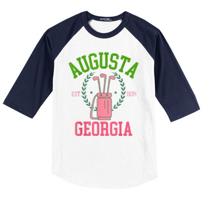 Augusta Georgia Coquette Golf Tournament Bows Social Club Baseball Sleeve Shirt