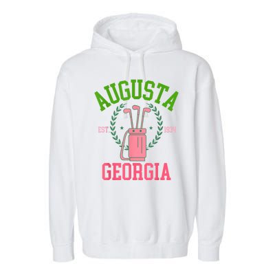 Augusta Georgia Coquette Golf Tournament Bows Social Club Garment-Dyed Fleece Hoodie