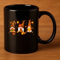 Autumn Gnome Cute Fall Lover 11oz C Handle Ceramic Mug