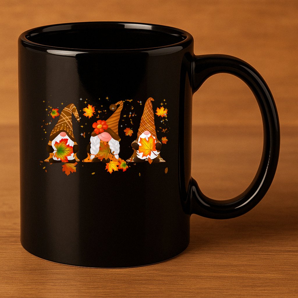 Autumn Gnome Cute Fall Lover 11oz C Handle Ceramic Mug