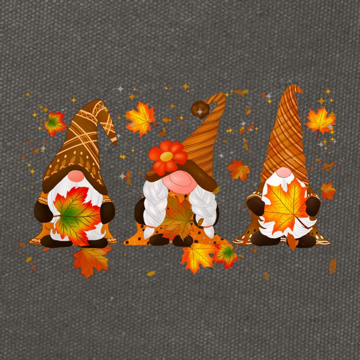 Autumn Gnome Cute Fall Lover Cotton Canvas Backpack