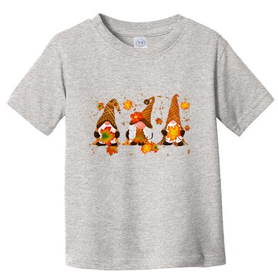 Autumn Gnome Cute Fall Lover Toddler T-Shirt