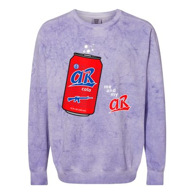 AR15 Gun Cola Parody Soda Colorblast Crewneck Sweatshirt