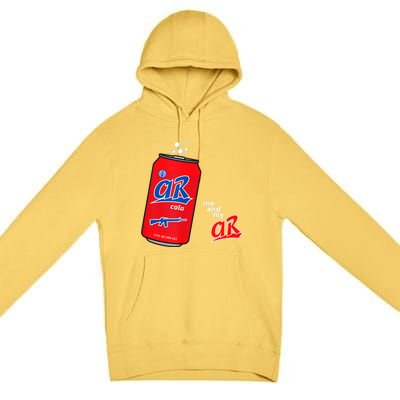 AR15 Gun Cola Parody Soda Premium Pullover Hoodie