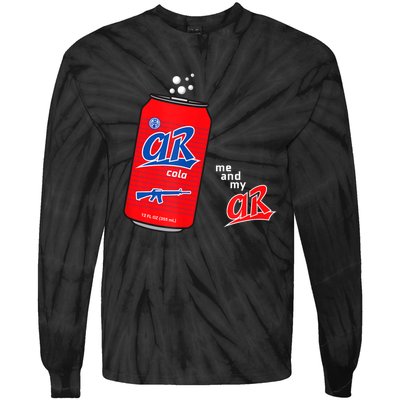 AR15 Gun Cola Parody Soda Tie-Dye Long Sleeve Shirt