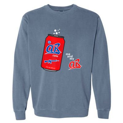 AR15 Gun Cola Parody Soda Garment-Dyed Sweatshirt