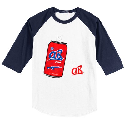 AR15 Gun Cola Parody Soda Baseball Sleeve Shirt