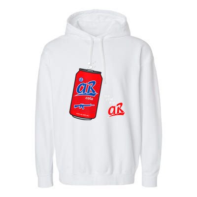 AR15 Gun Cola Parody Soda Garment-Dyed Fleece Hoodie