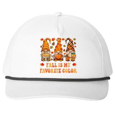 Autumn Gnomes Celebrating the Colors of Fall Snapback Five-Panel Rope Hat