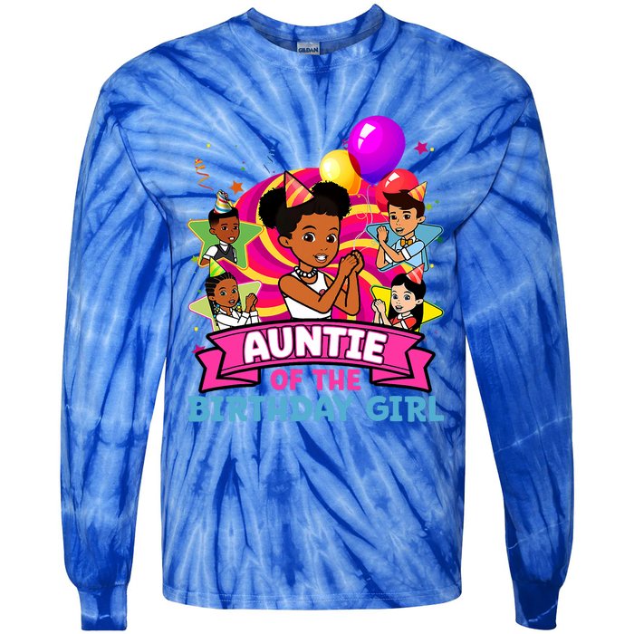 Auntie Gracies Corner Birthday Dolls Cute Party Tie-Dye Long Sleeve Shirt