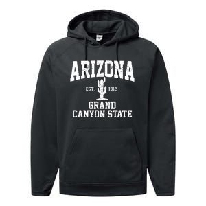 Arizona Grand Canyon State Cactus Souvenir Gift Performance Fleece Hoodie