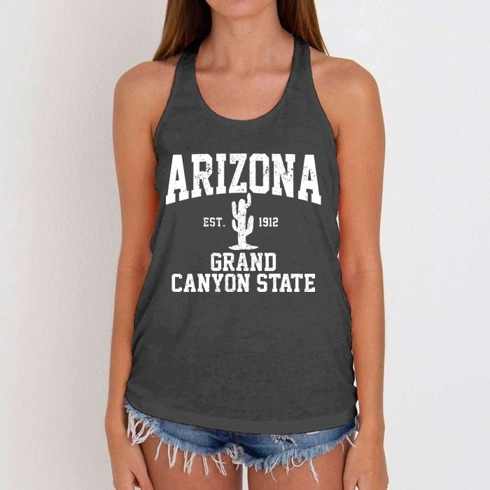 Arizona Grand Canyon State Cactus Souvenir Gift Women's Knotted Racerback Tank