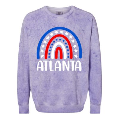 Atlanta Georgia Cool Gift I Love Atlanta Georgia Usa Gift Colorblast Crewneck Sweatshirt