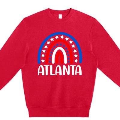 Atlanta Georgia Cool Gift I Love Atlanta Georgia Usa Gift Premium Crewneck Sweatshirt