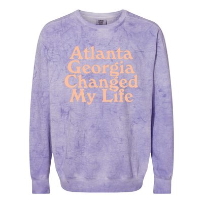 Atlanta Georgia Changed My Life Colorblast Crewneck Sweatshirt