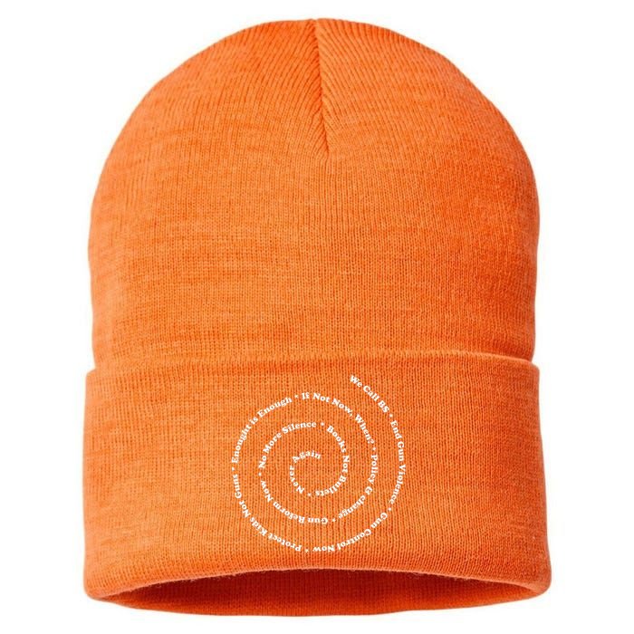 Anti Gun Control Wear Orange End Gun Violence Trend Sustainable Knit Beanie