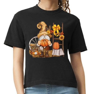 Autumn Gnome Cute Fall Season Comfort Colors Boxy T-Shirt