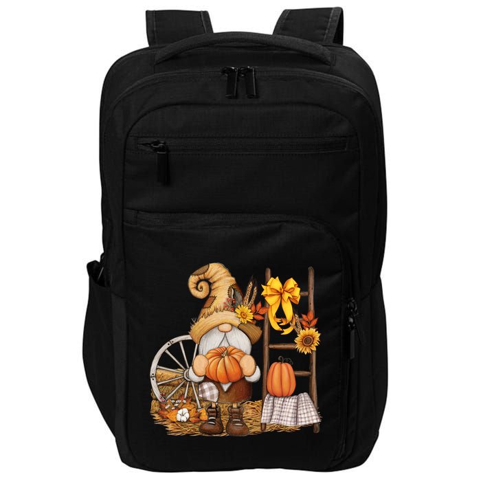 Autumn Gnome Cute Fall Season Impact Tech Backpack