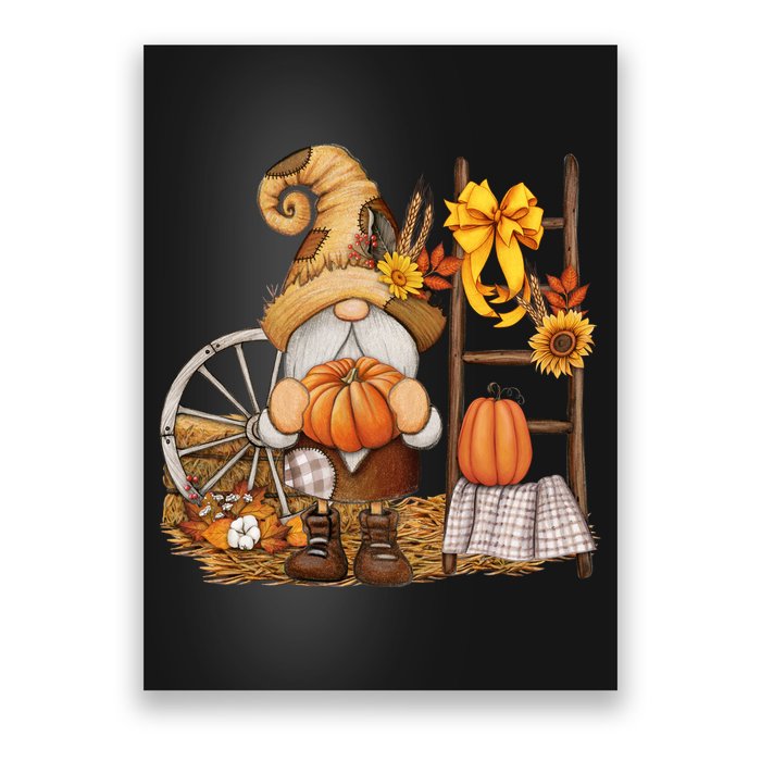 Autumn Gnome Cute Fall Season Poster