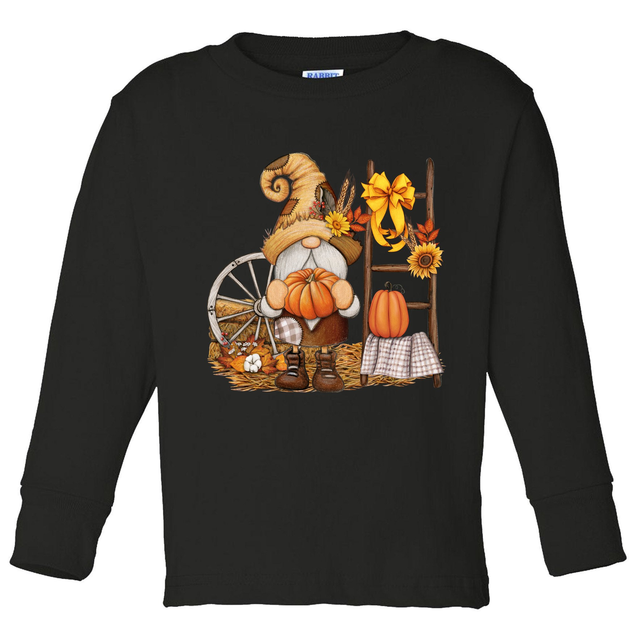 Autumn Gnome Cute Fall Season Toddler Long Sleeve Shirt