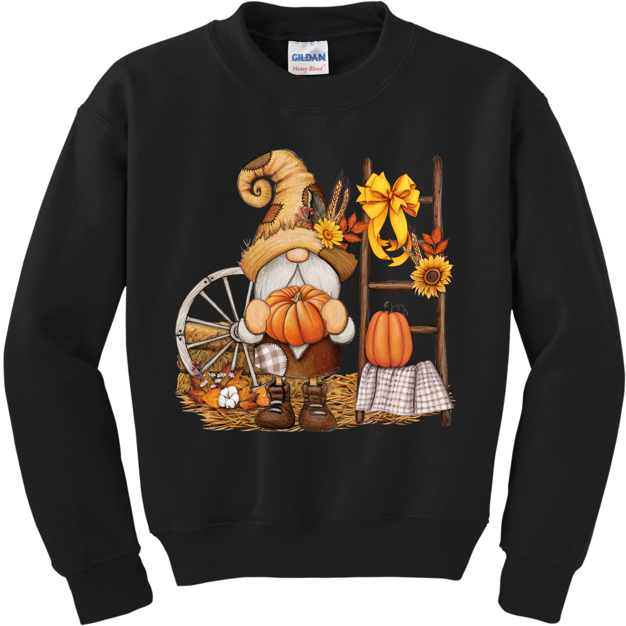 Autumn Gnome Cute Fall Season Kids Sweatshirt