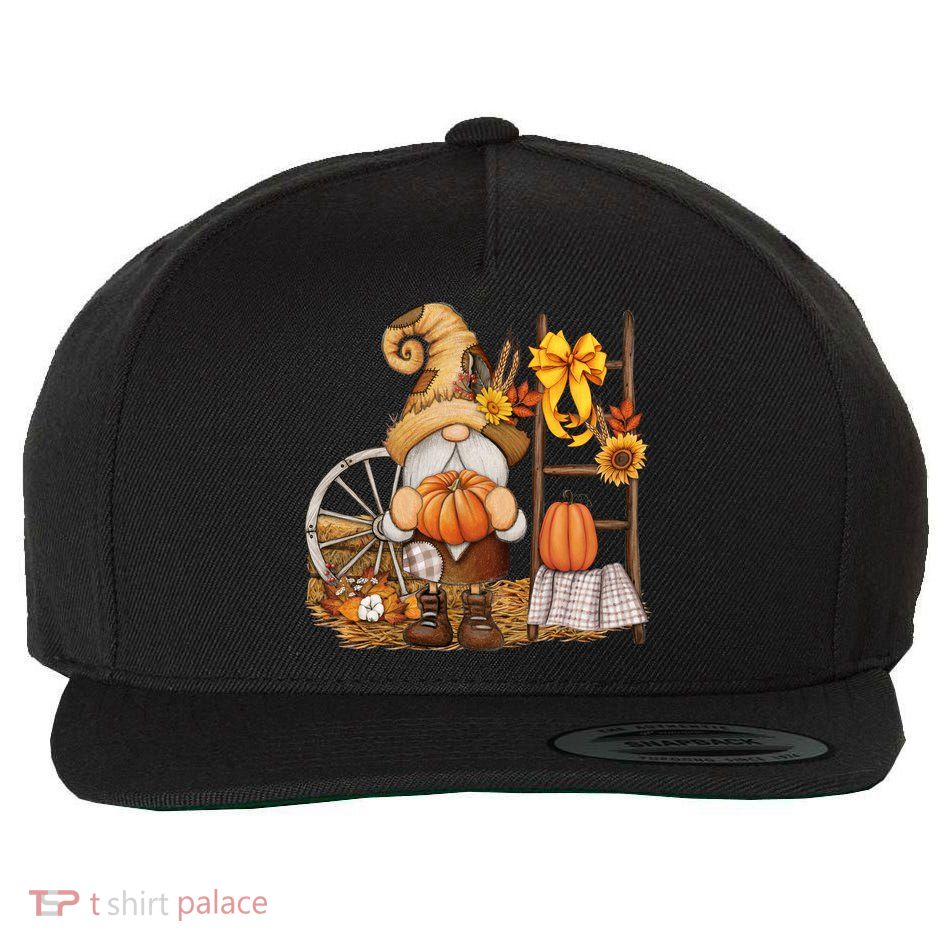 Autumn Gnome Cute Fall Season Wool Snapback Cap