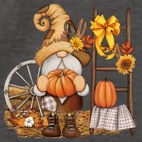 Autumn Gnome Cute Fall Season Vector Backpack