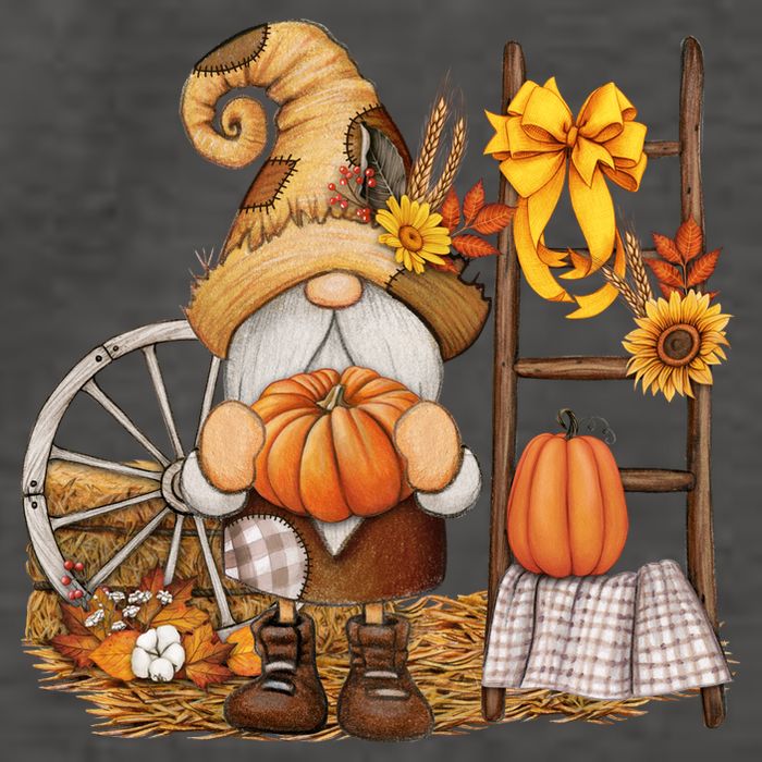Autumn Gnome Cute Fall Season Vector Backpack