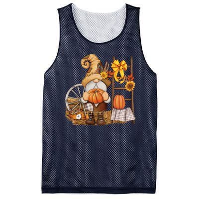 Autumn Gnome Cute Fall Season Mesh Reversible Basketball Jersey Tank