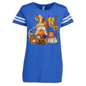 Autumn Gnome Cute Fall Season Enza Ladies Jersey Football T-Shirt