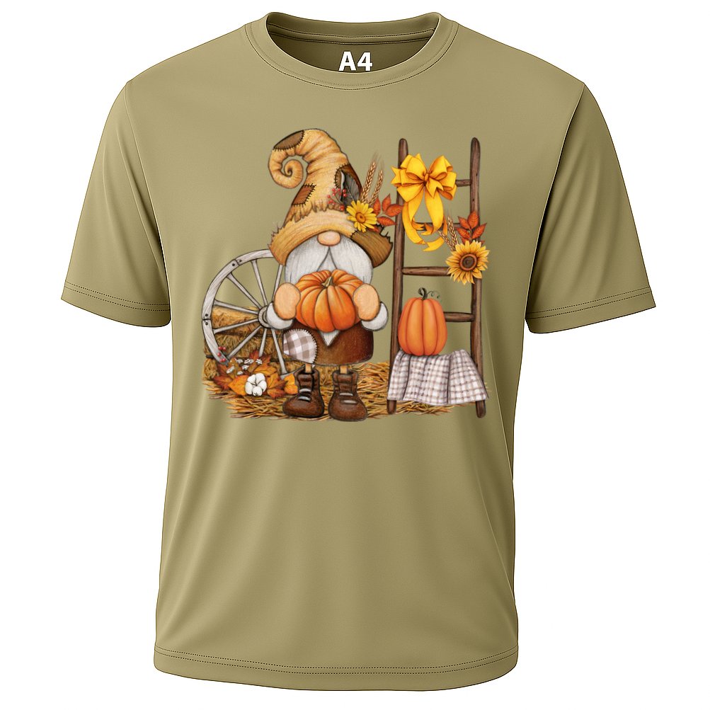Autumn Gnome Cute Fall Season Cooling Performance Crew T-Shirt