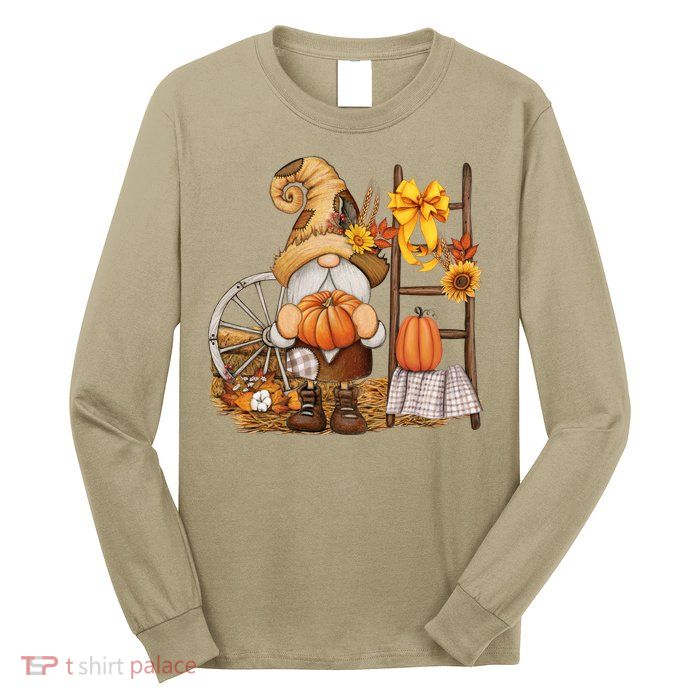 Autumn Gnome Cute Fall Season Long Sleeve Shirt